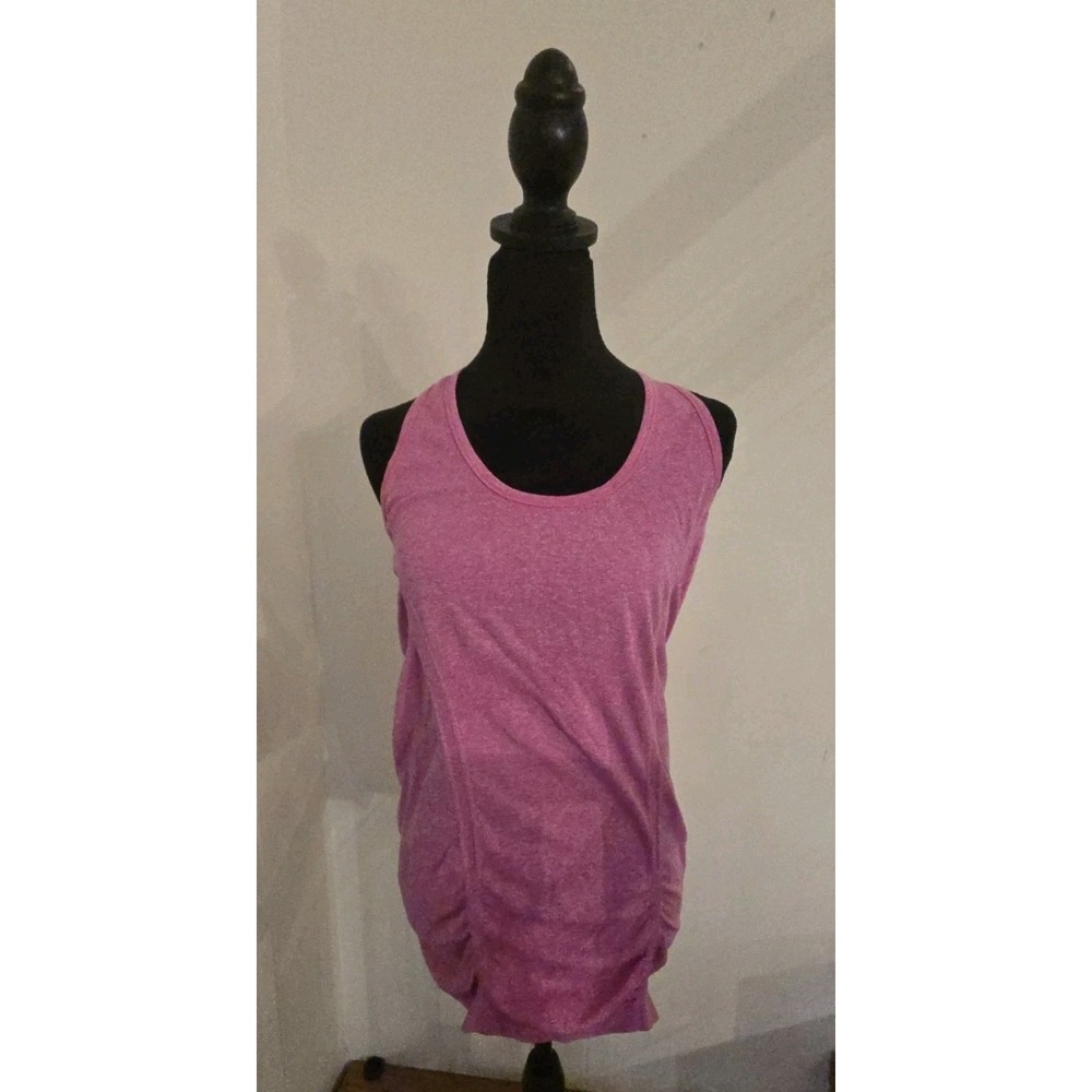 ATHLETA Fastest Track Seamless Racerback‎ Tank Top Pink Heather Retail $44 SZ M